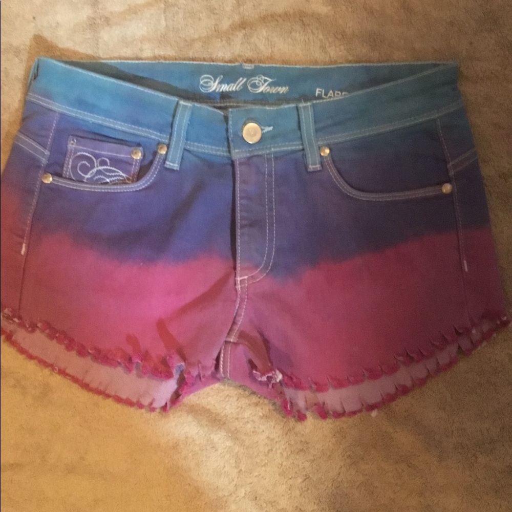Ombré jean shorts